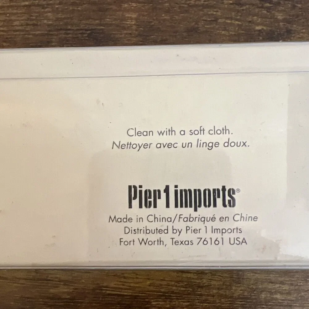PIER 1 Napkin Rings wire scroll brown metal lot of 4 Boxed Unused